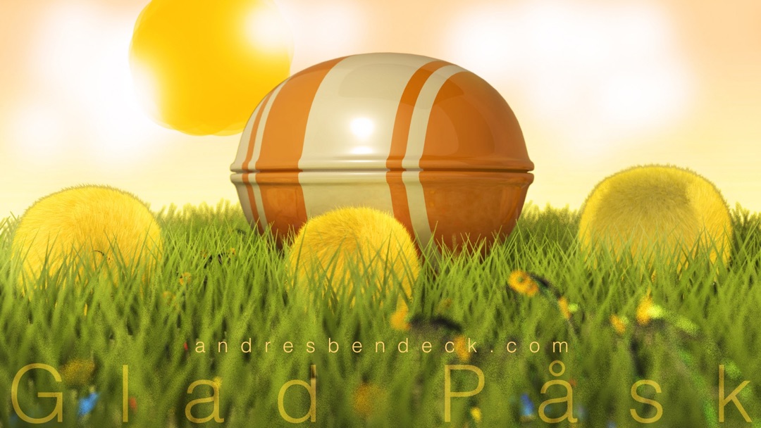 3D rendered Easter egg