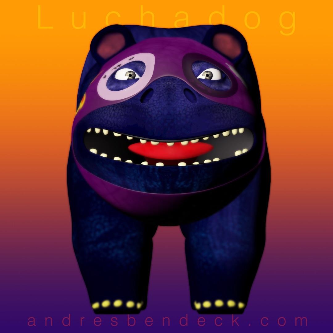3D character Luchadog