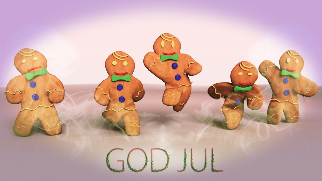 3D render of gingerbread characters